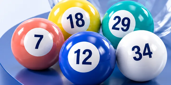 Blå, gul och röd lottoboll – Lotto Joker resultat i rätt ordning